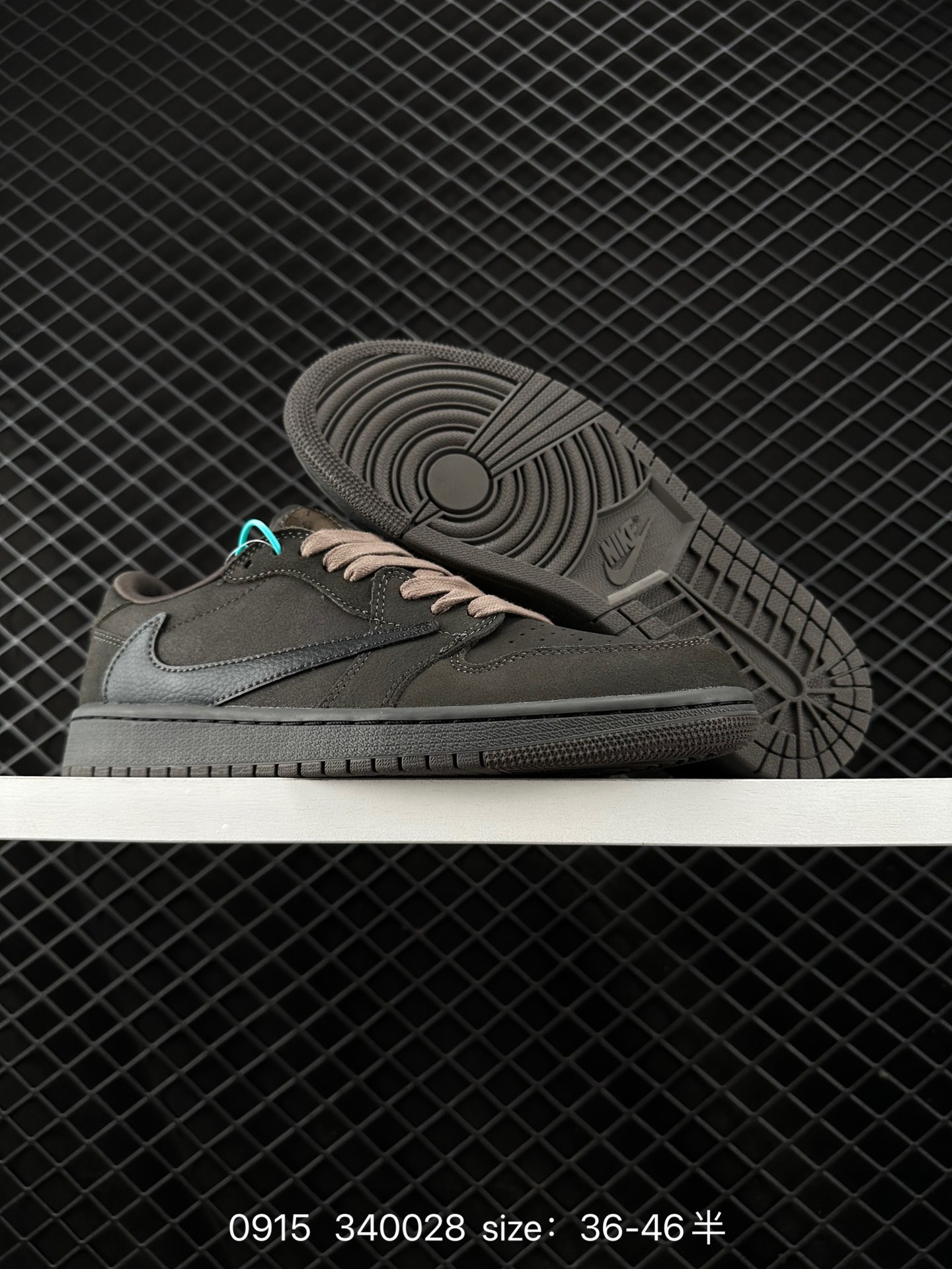 fragment design x Travis Scott x Nike Air Jordan 1 Low OG SP”Black/Green Toe“